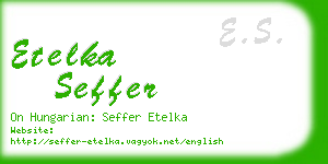 etelka seffer business card